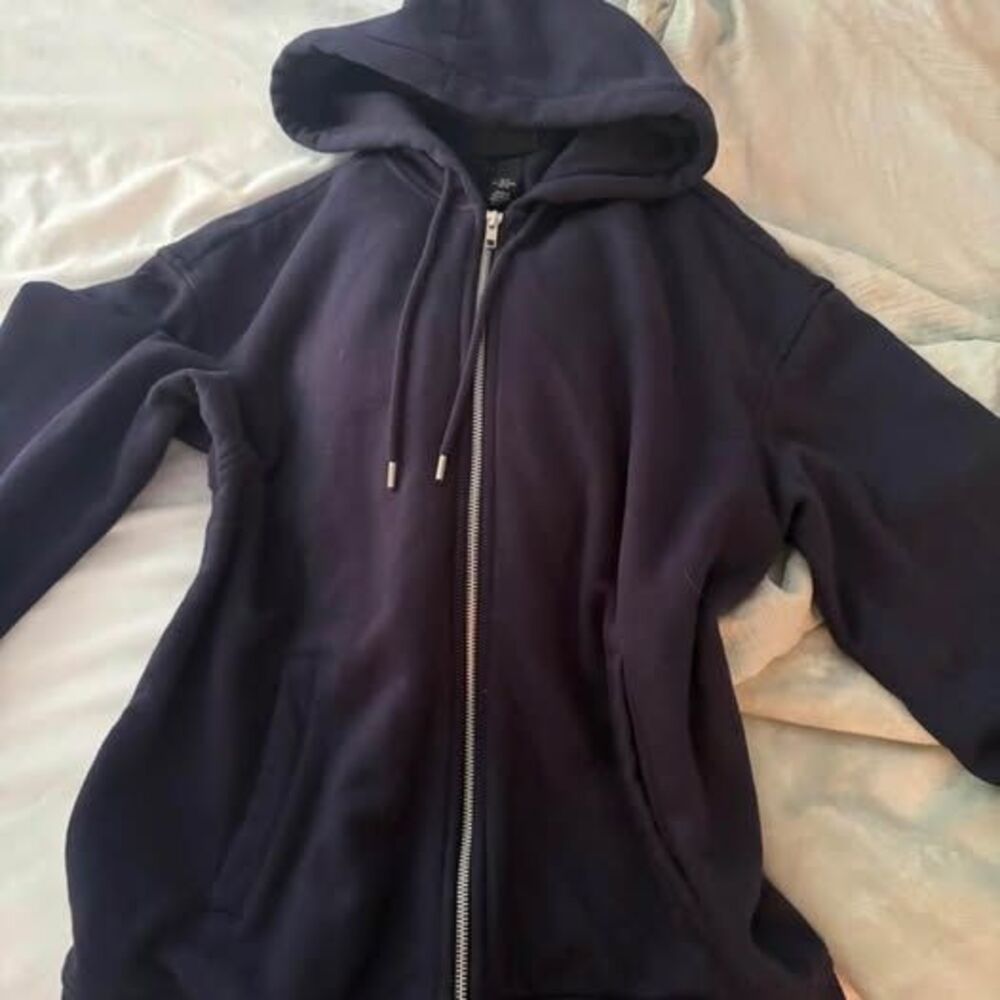 H&M blue zip up hoodie